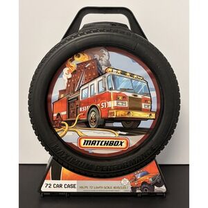 2013 Mattel Matchbox 72 Car Case Tire Design 20065 For 1/64 Cars 51 Fire Engine